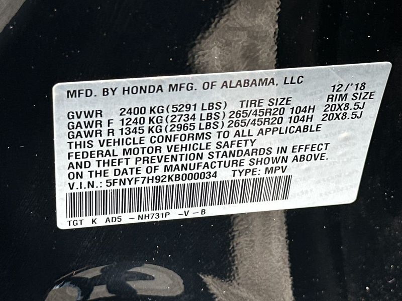 2019 Honda Passport Touring FWD - 23041189 - 21