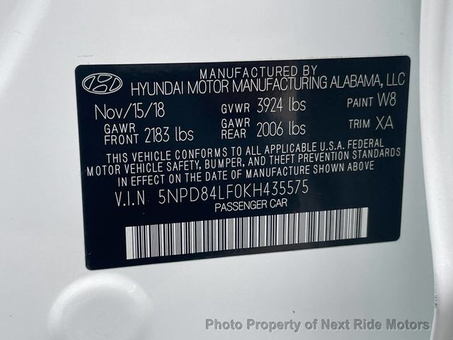 2019 Hyundai Elantra 2019 HYUNDAI ELANTRA 2.0L SEL 4D SEDAN SERVICED 615-730-9991 - 23029954 - 24