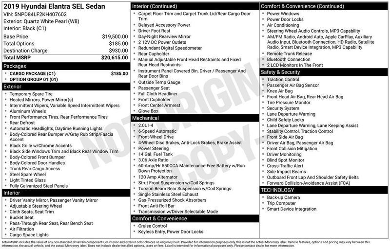2019 Hyundai Elantra SEL - 23040345 - 5