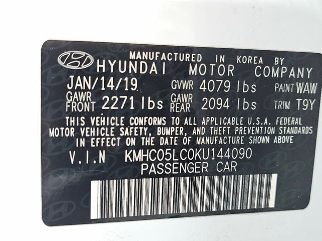 2019 Hyundai Ioniq Hybrid Limited Hatchback - 22943800 - 40