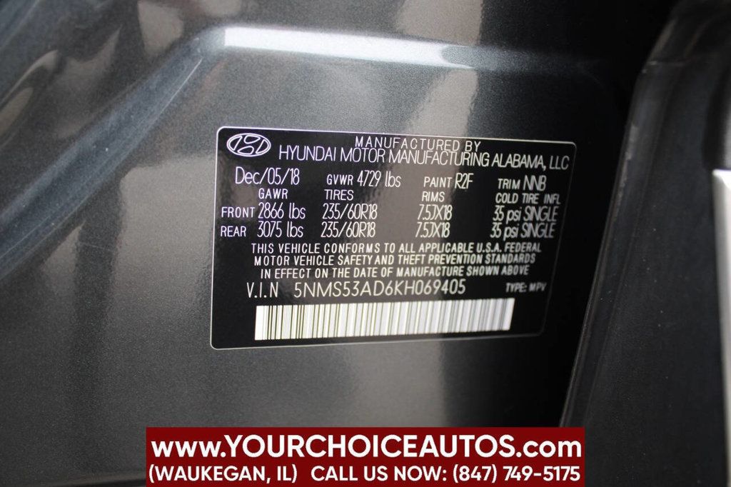 2019 Hyundai Santa Fe Limited 2.4L Automatic FWD - 22909492 - 29
