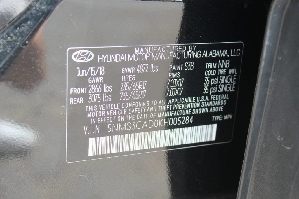 2019 Hyundai Santa Fe SEL Plus 2.4L Automatic AWD - 22870536 - 26