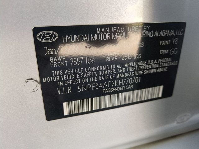2019 Hyundai Sonata Limited 2.4L - 22940209 - 23