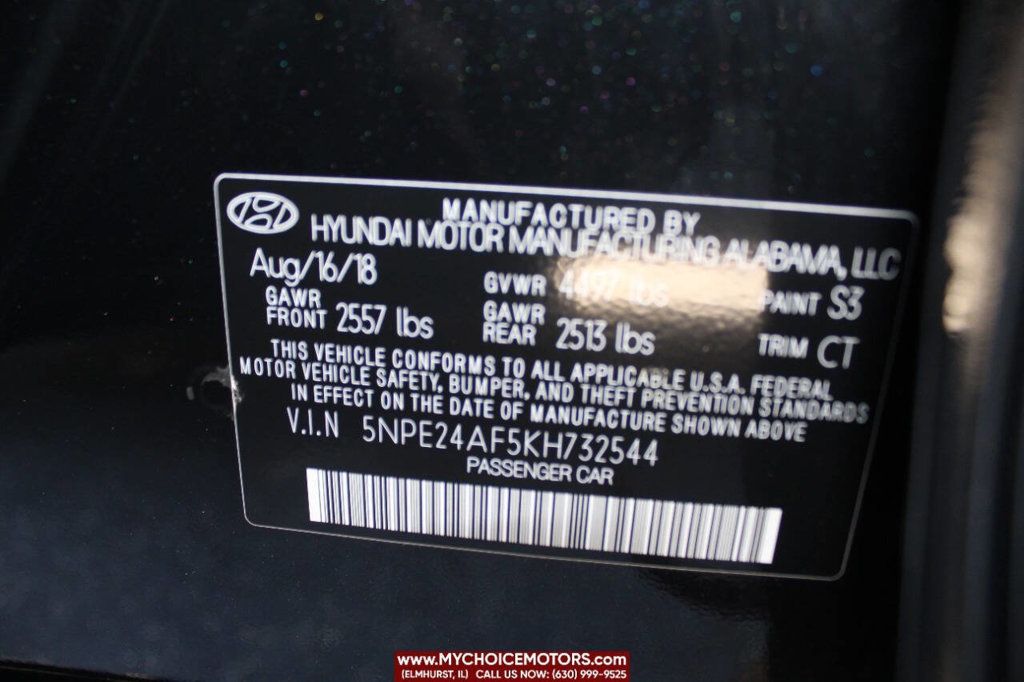 2019 Hyundai Sonata SE 2.4L - 22628557 - 28