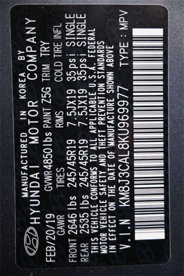 2019 Hyundai Tucson Night AWD ULEV - 22949640 - 7