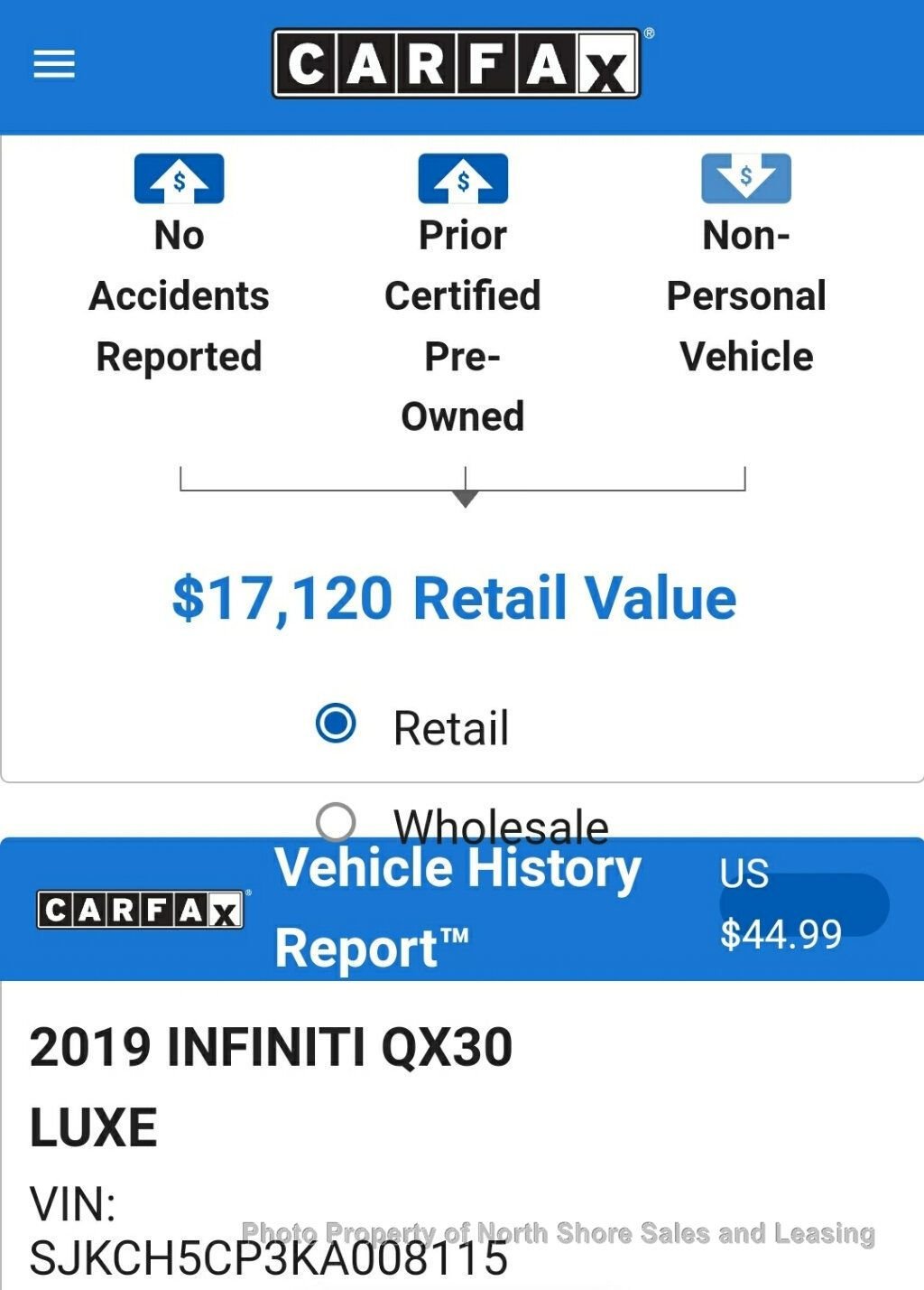 2019 INFINITI QX30 LUXE FWD - 22495688 - 5