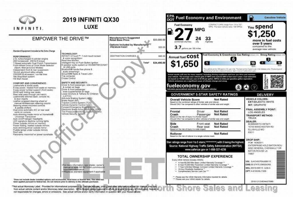 2019 INFINITI QX30 LUXE FWD - 22495688 - 7