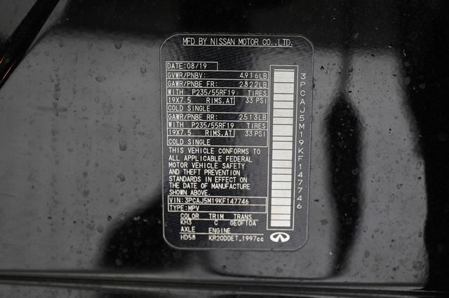 2019 INFINITI QX50 LUXE - 22947506 - 22