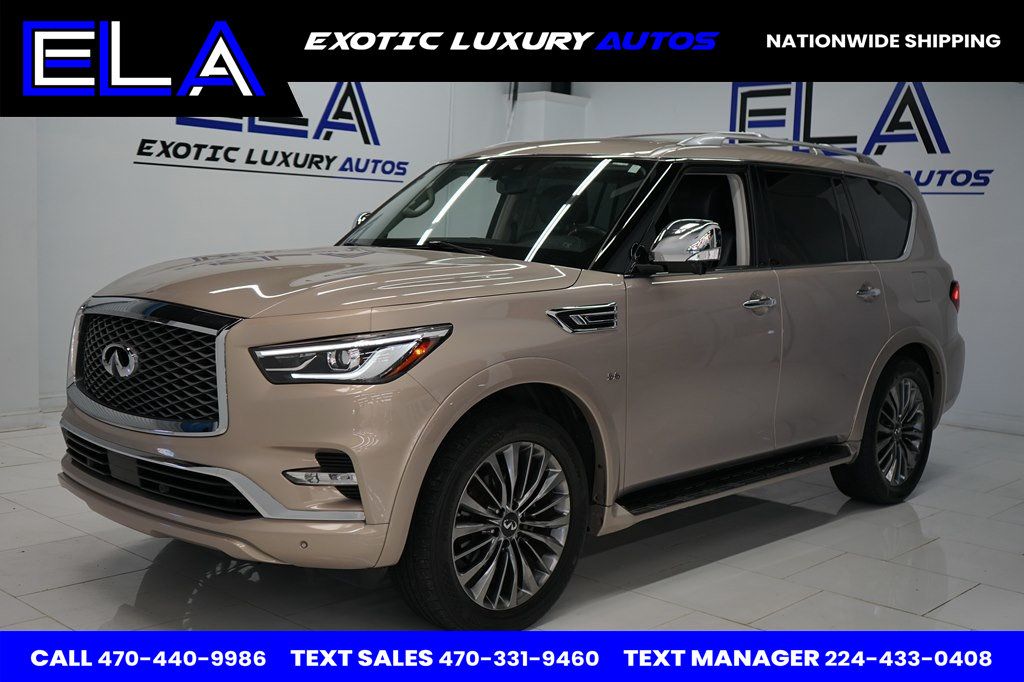 2019 INFINITI QX80 LUXE PACKAGE! 360 CAMERA! NAVIGATION! RARE COLOR - 22626613 - 0