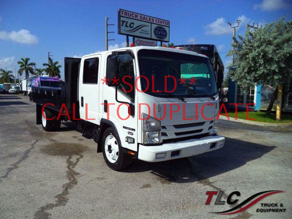 2019 Isuzu NPR HD 14FT FLATBED PLATFORM BODY.. 14,500LB GVW - 22059654 - 0