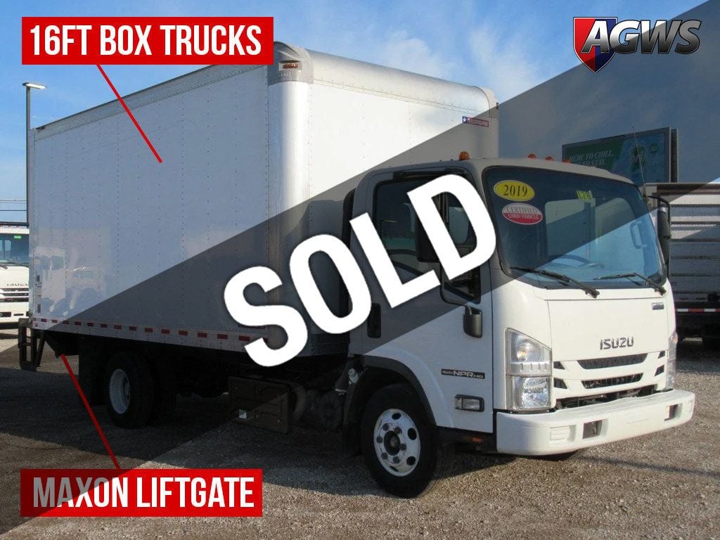 2019 Isuzu NPR HD (16ft Box with Lift Gate) - 22459712 - 0