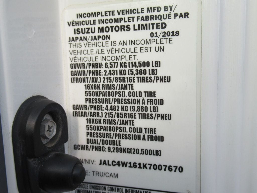 2019 Isuzu NPR HD (16ft Box with Lift Gate) - 22459712 - 49