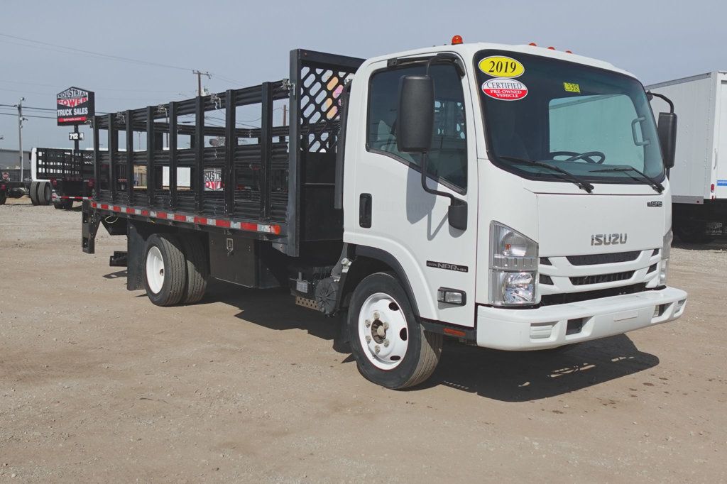 2019 Isuzu NPR HD (16ft Stakebed w/Liftgate) - 22481877 - 0