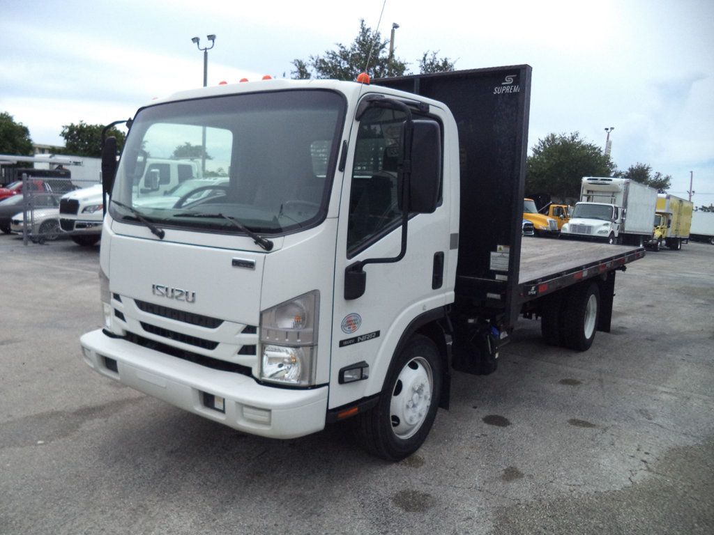 2019 Isuzu NRR w/ 16ft Flatbed Platform Truck - 23063569 - 1