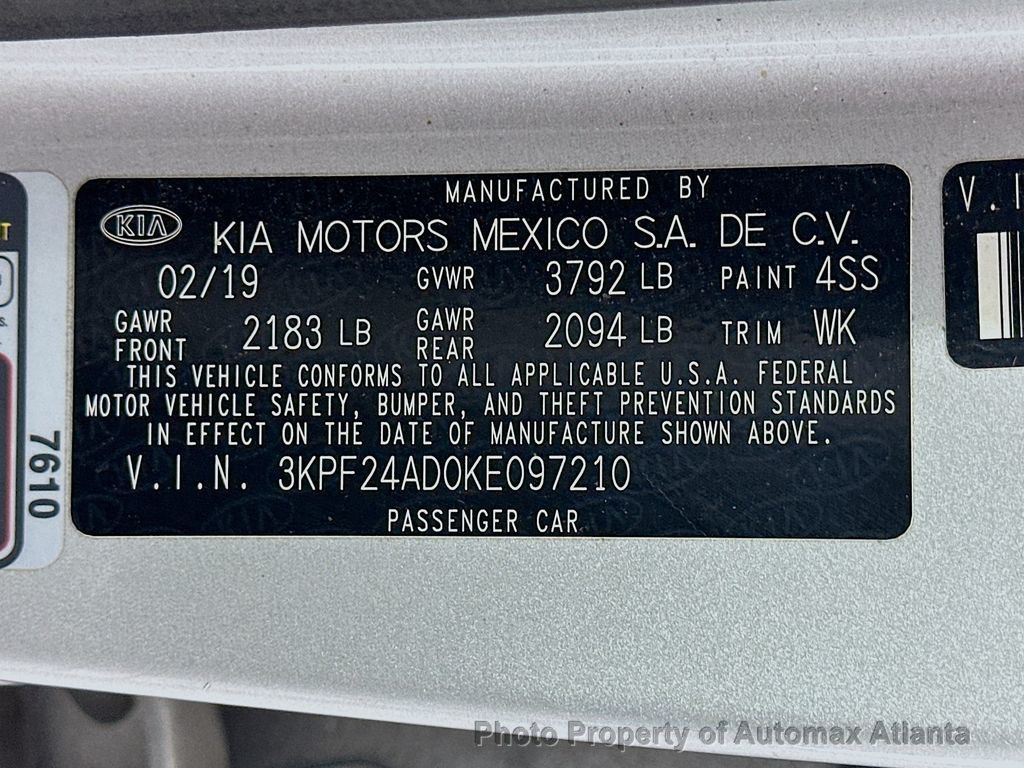 2019 Kia Forte LXS - 22609732 - 32