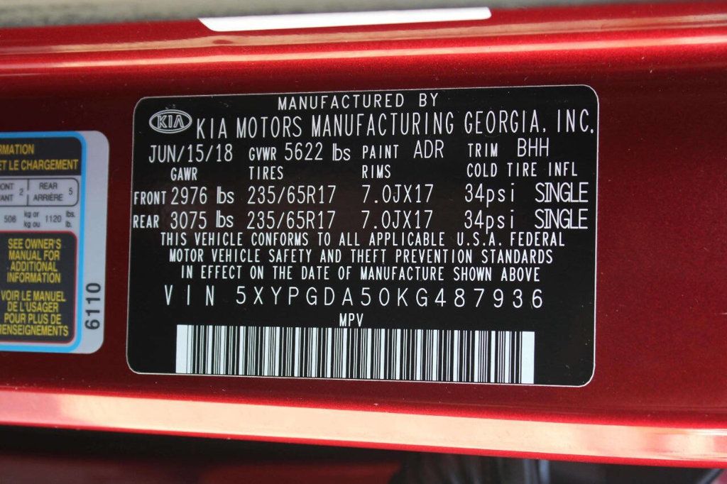 2019 Kia Sorento LX V6 AWD - 22927043 - 26