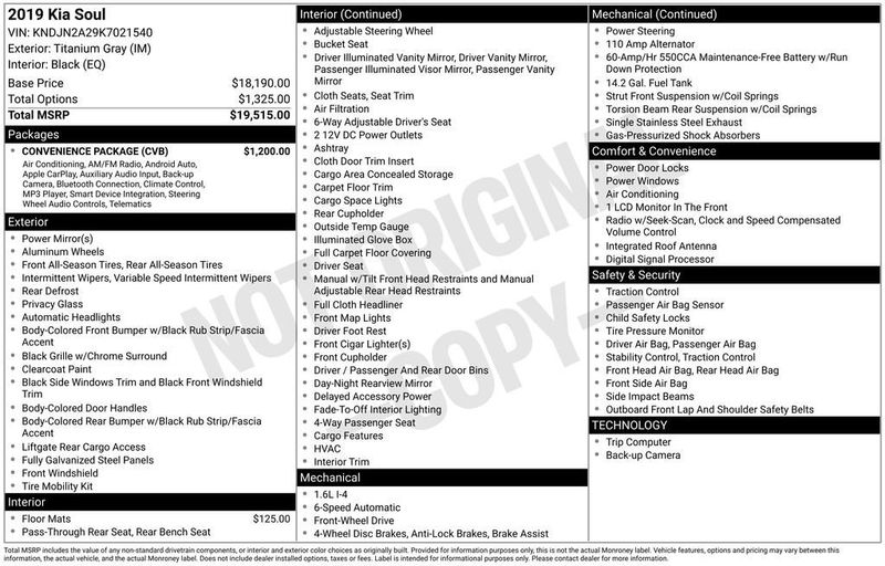 2019 Kia Soul Automatic - 22939111 - 5