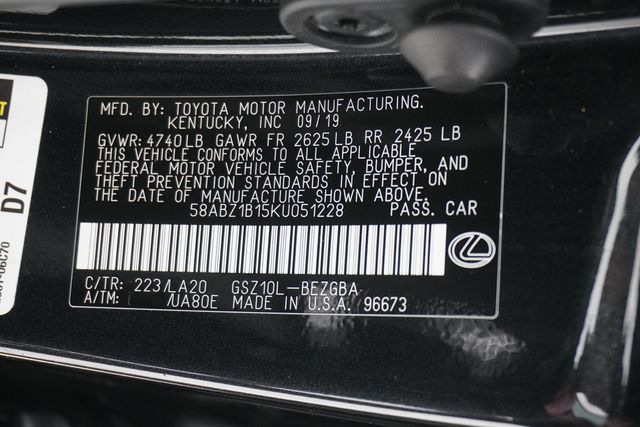 2019 Lexus ES ES 350 F SPORT FWD - 22921713 - 33