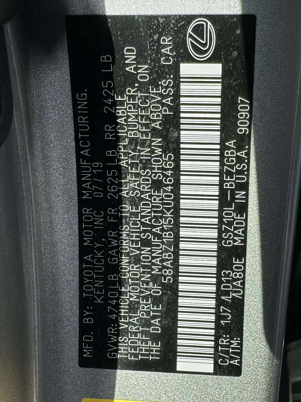 2019 Lexus ES ES 350 FWD - 23073131 - 40
