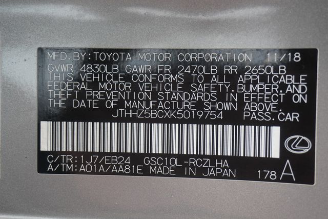 2019 Lexus RC RC 350 RWD - 23020442 - 34