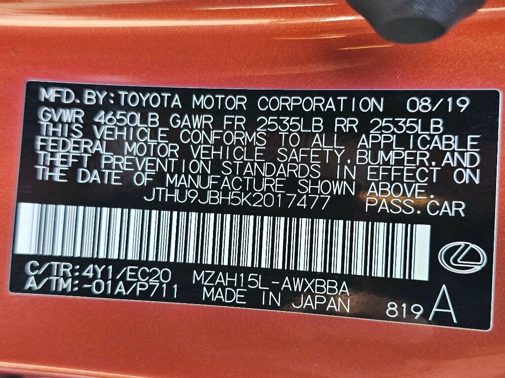 2019 Lexus UX UX 250h AWD - 22946560 - 43