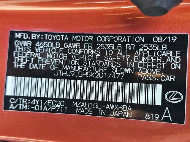 2019 Lexus UX UX 250h AWD - 22946560 - 43