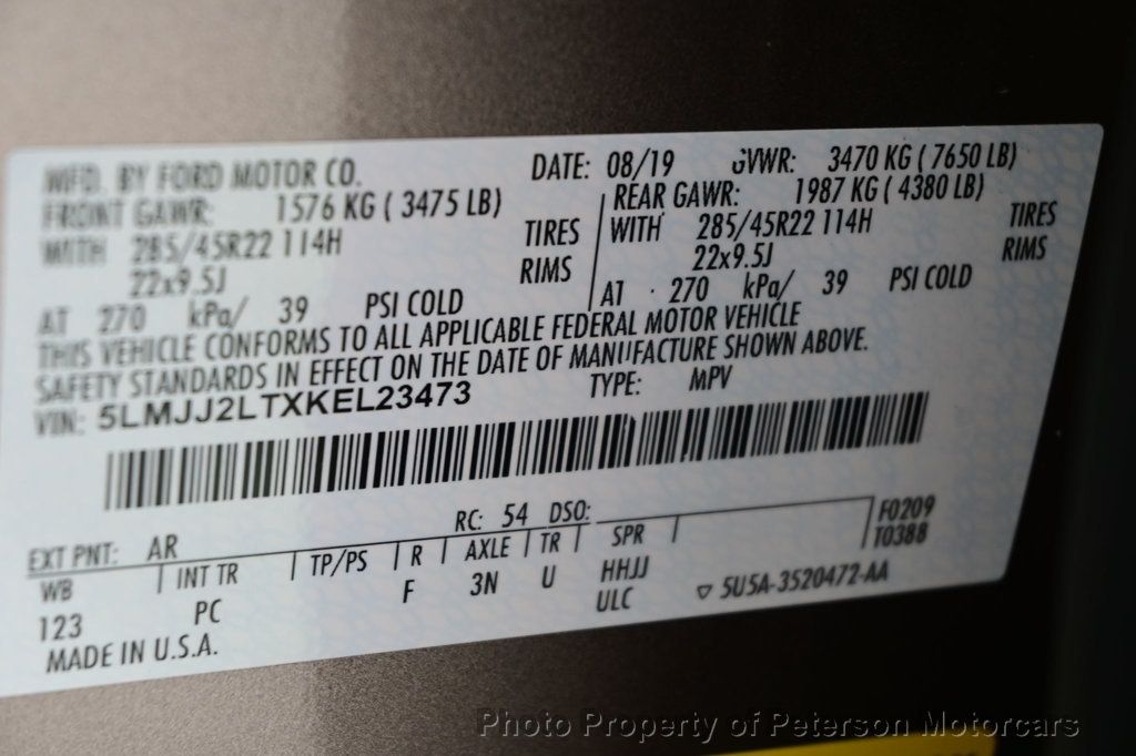 2019 Lincoln Navigator 4x4 Reserve - 22957229 - 50