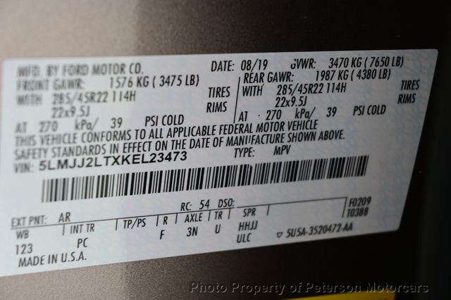 2019 Lincoln Navigator 4x4 Reserve - 22957229 - 50