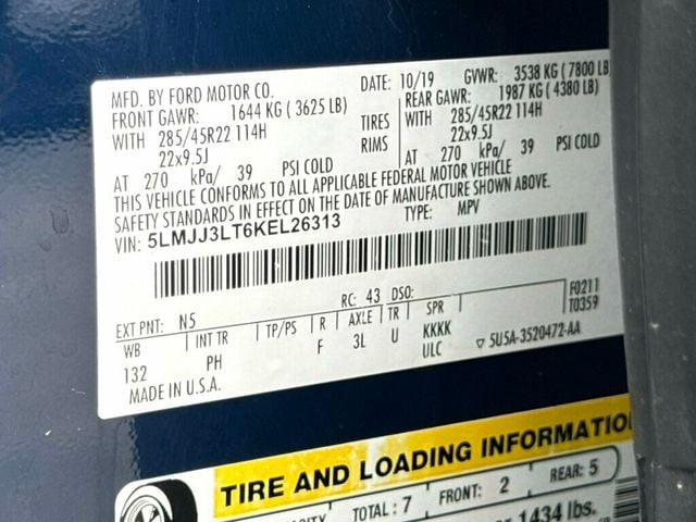 2019 Lincoln Navigator L Reserve 4x4 - 23011922 - 49