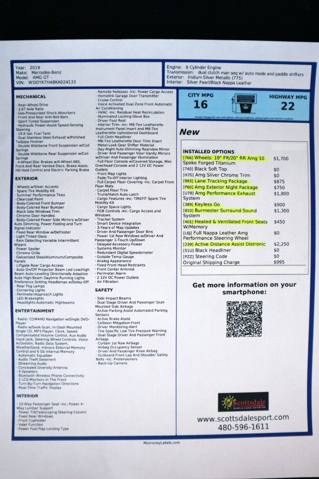 2019 Mercedes-Benz AMG GT RDSTR IRIDIUM SILVER...8,350 Miles...As New!! - 21340274 - 21