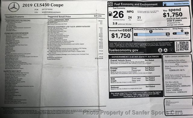 2019 Mercedes-Benz CLS CLS 450 Coupe - 22986027 - 47