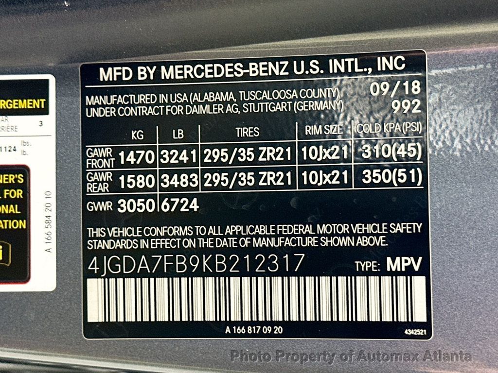 2019 MERCEDES-BENZ GLE 63 AMG-S 4MATIC - 22362144 - 41