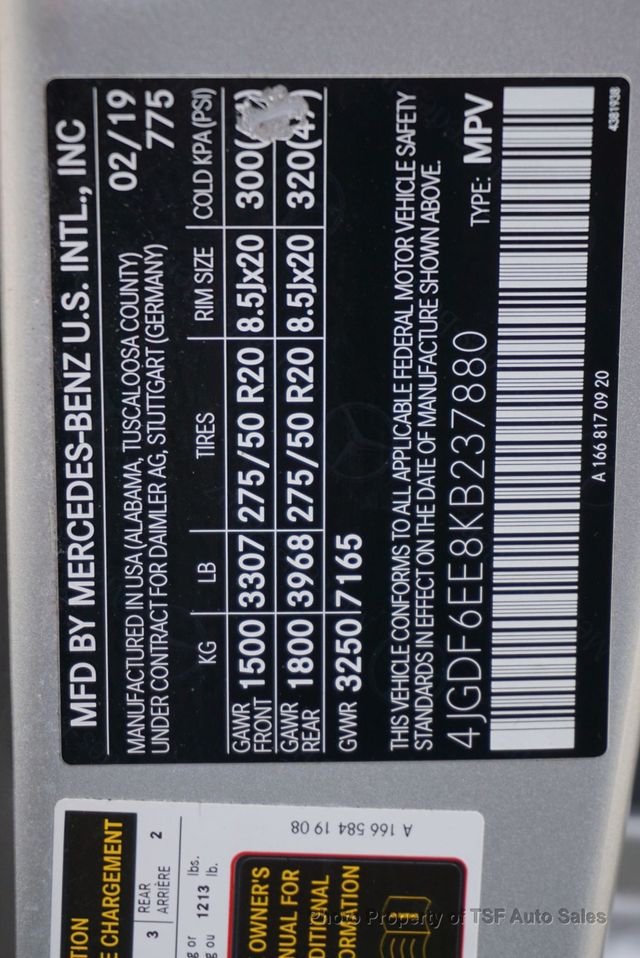 2019 Mercedes-Benz GLS GLS 450 4MATIC SUV LIGHTING PKG PANO ROOF CARPLAY NAVI 360 CAMER - 23018426 - 51