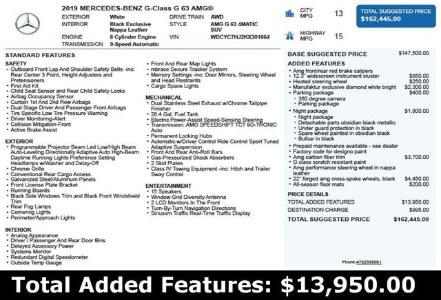 2019 Mercedes-Benz G-Class AMG G 63 4MATIC SUV - 22957710 - 2