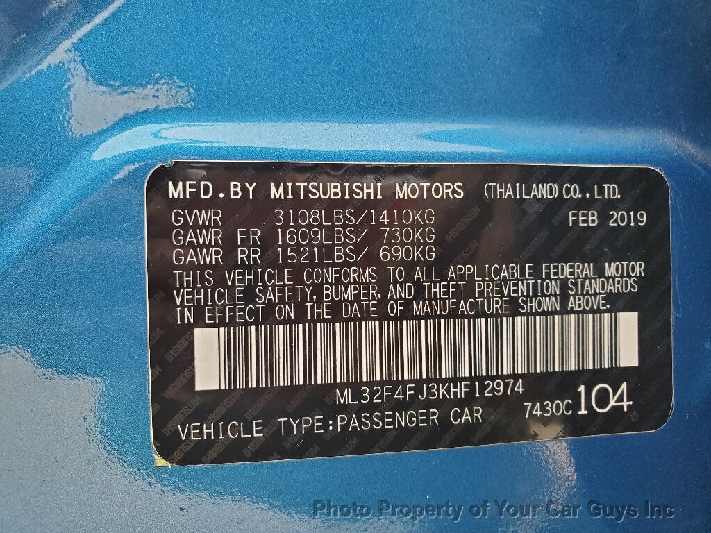 2019 Mitsubishi Mirage G4 SE - 22907230 - 28