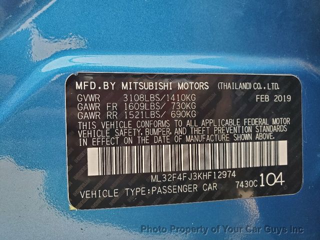 2019 Mitsubishi Mirage G4 SE - 22907230 - 28