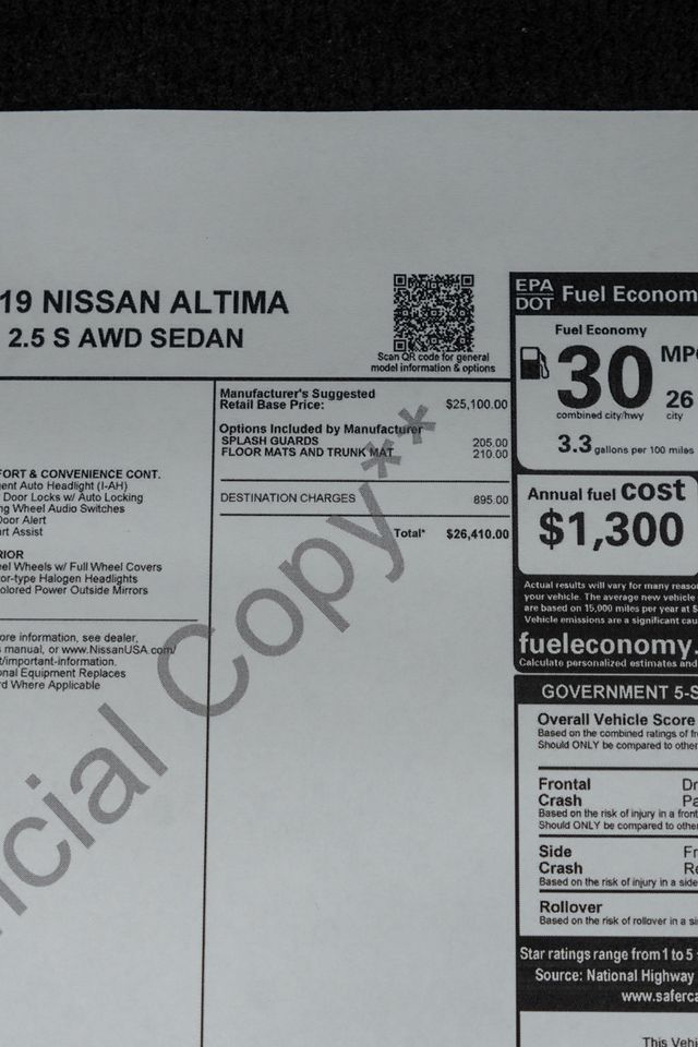 2019 Nissan Altima 2.5 S AWD Sedan - 23025665 - 37