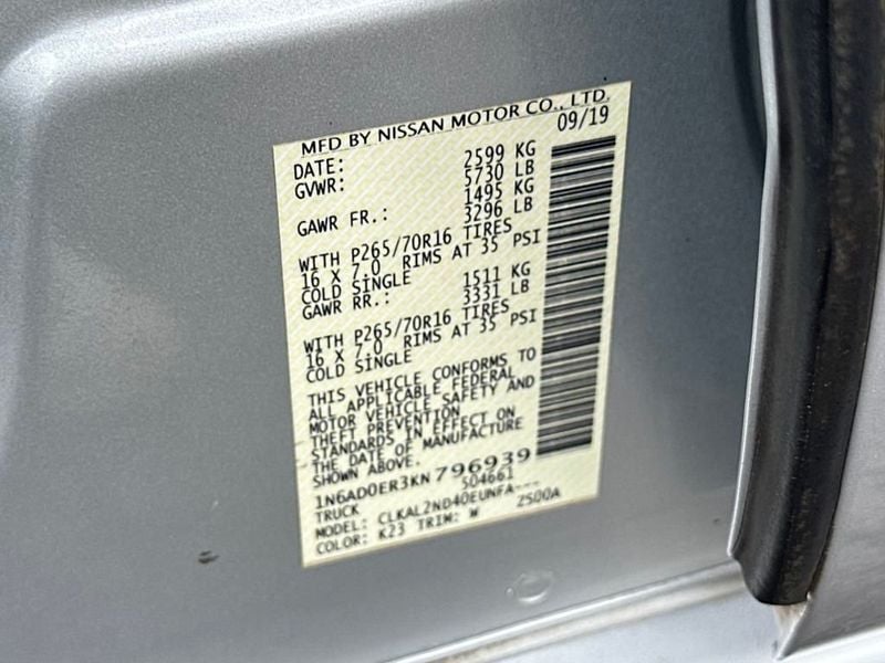 2019 Nissan Frontier SV - 22936300 - 21