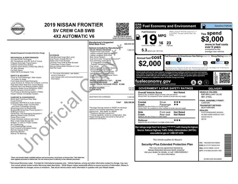 2019 Nissan Frontier SV - 22936300 - 5