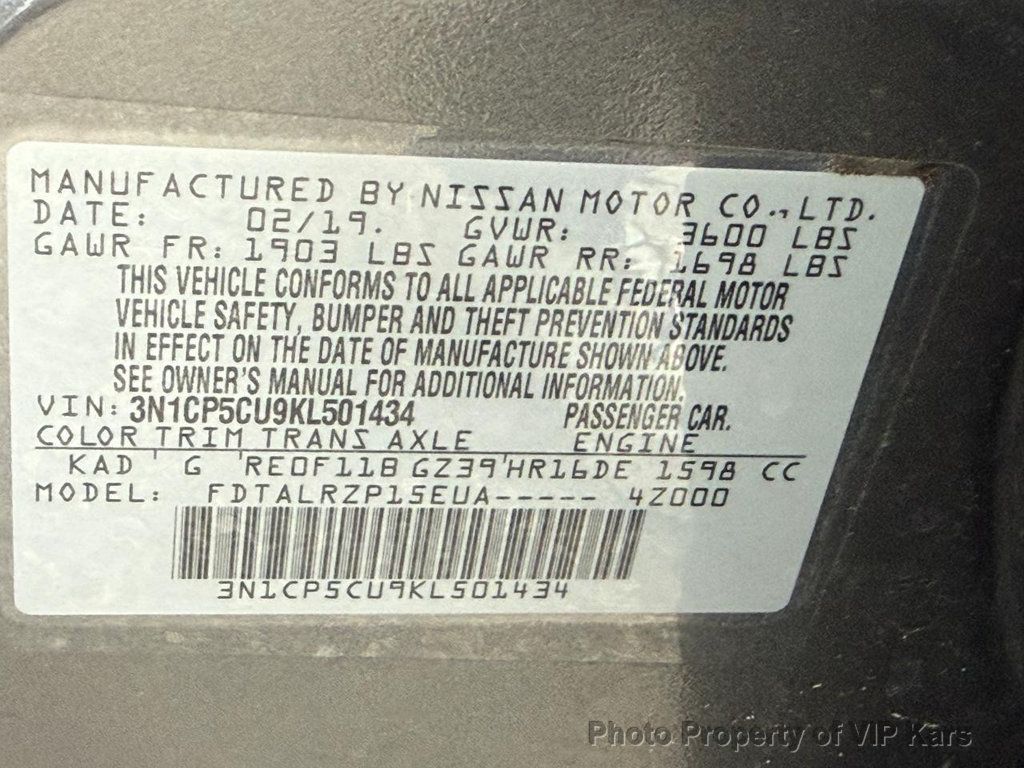 2019 Nissan Kicks S FWD - 22954451 - 18