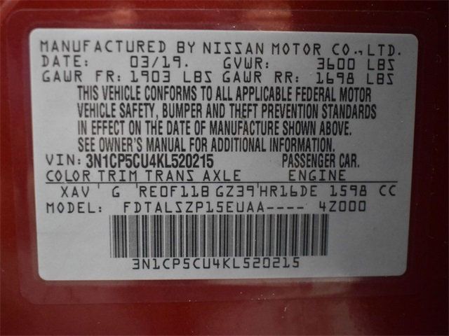 2019 Nissan Kicks SV FWD - 22951983 - 3