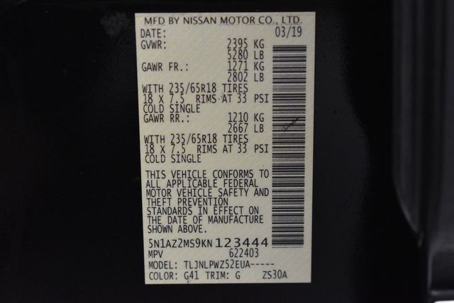 2019 Nissan Murano AWD S - 22934898 - 35