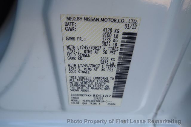 2019 Nissan NV Cargo NV2500 SV Low Roof Cargo Van Ladder Rack - 22945421 - 13