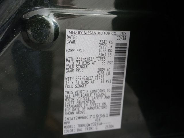 2019 Nissan Rogue AWD SV - 22953297 - 48