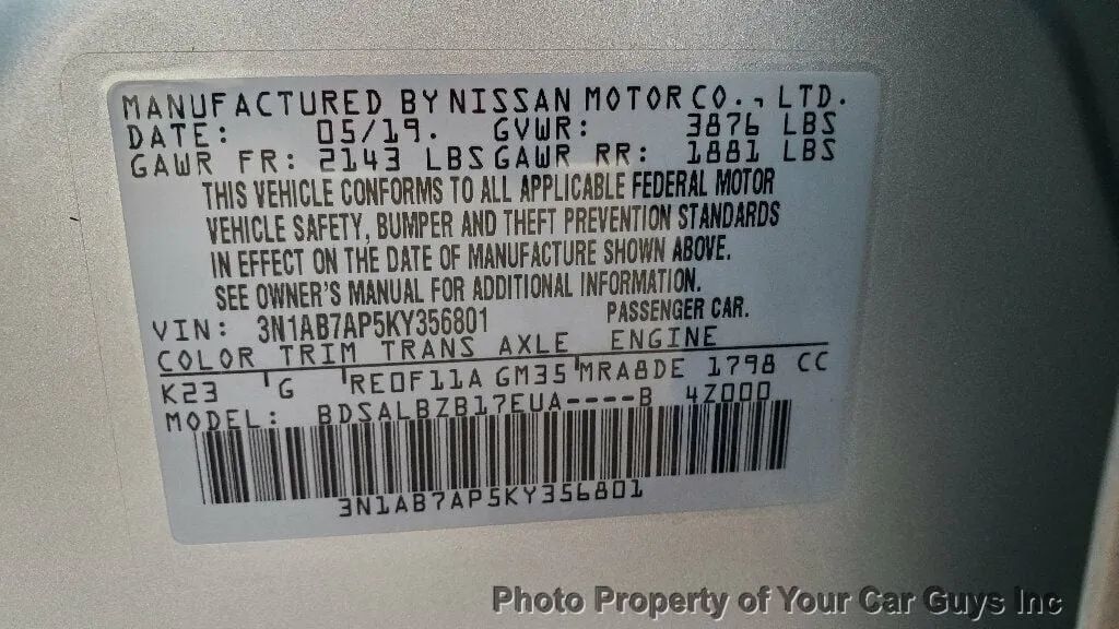 2019 Nissan Sentra S CVT - 23002993 - 24