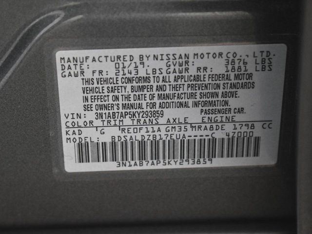 2019 Nissan Sentra SV - 22981704 - 11