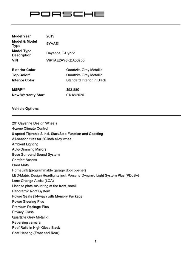 2019 Porsche Cayenne E-Hybrid - 23052592 - 48