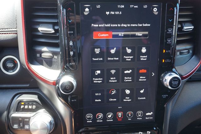 2019 Ram 1500 REBEL, 4X4, PREMIUM WHEELS, ALL TERRAIN TIRES, RED LEATHER SEATS - 23025069 - 33
