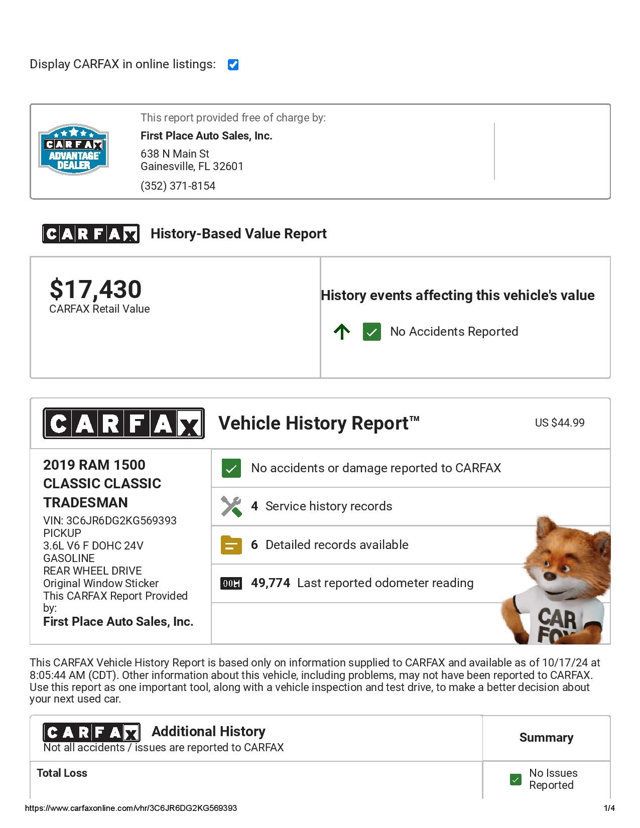 2019 Ram 1500 Classic  - 22618888 - 12