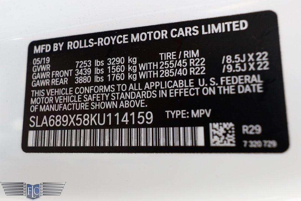 2019 Rolls-Royce Cullinan Sport Utility - 22963693 - 51